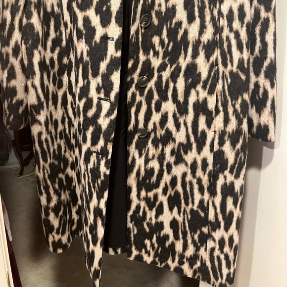 Plush Sophisticated Animal LS Leather/Outerwear Animal Print Coat - Picture 5 of 11
